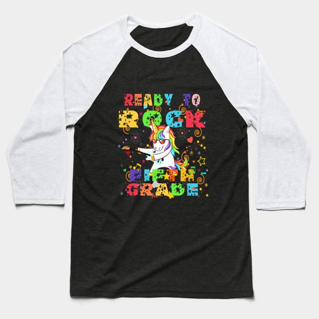 Ready to rock fifth grade back to school tee Baseball T-Shirt by pika
